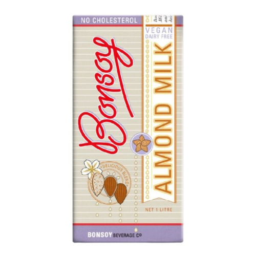 Bonsoy Almond Milk on a white background