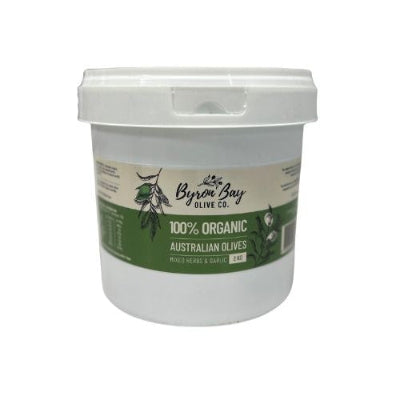 Byron Bay Olive Co Australian Olives Mixed 2kg on a white background