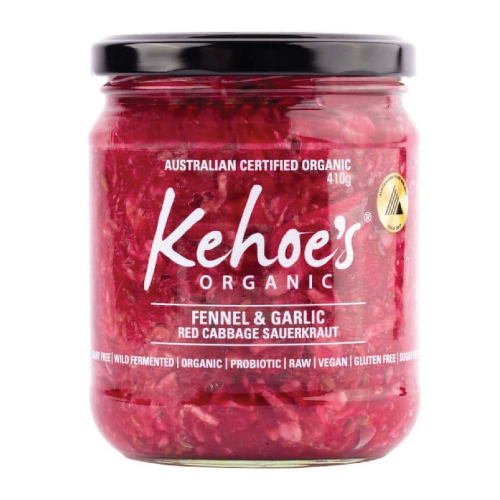 Kehoe's Kitchen Fennel and Garlic Sauerkraut on a white background