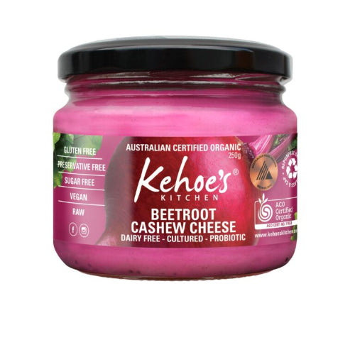 Kehoe's Kitchen Beetroot Cashew Cheese on a white background