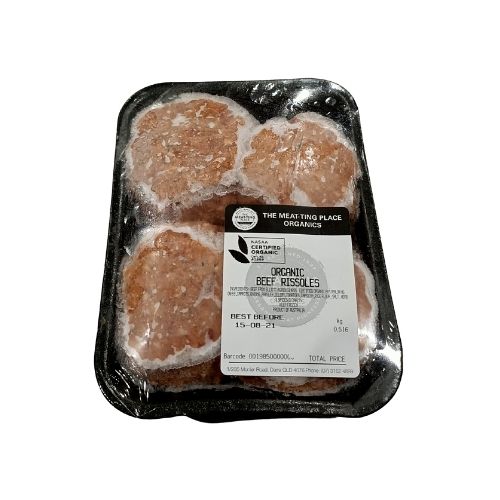 Organic Beef Rissoles 500g