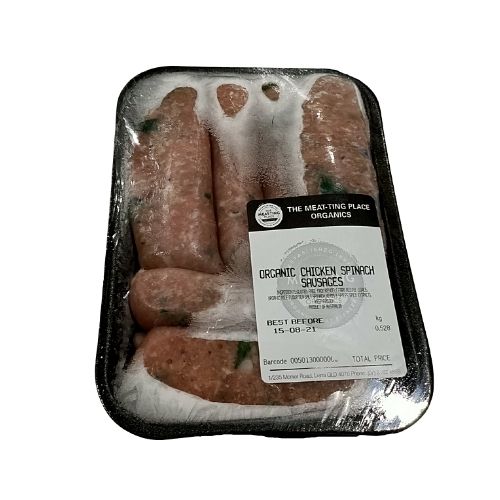 Organic Chicken & Spinach Sausage 500g