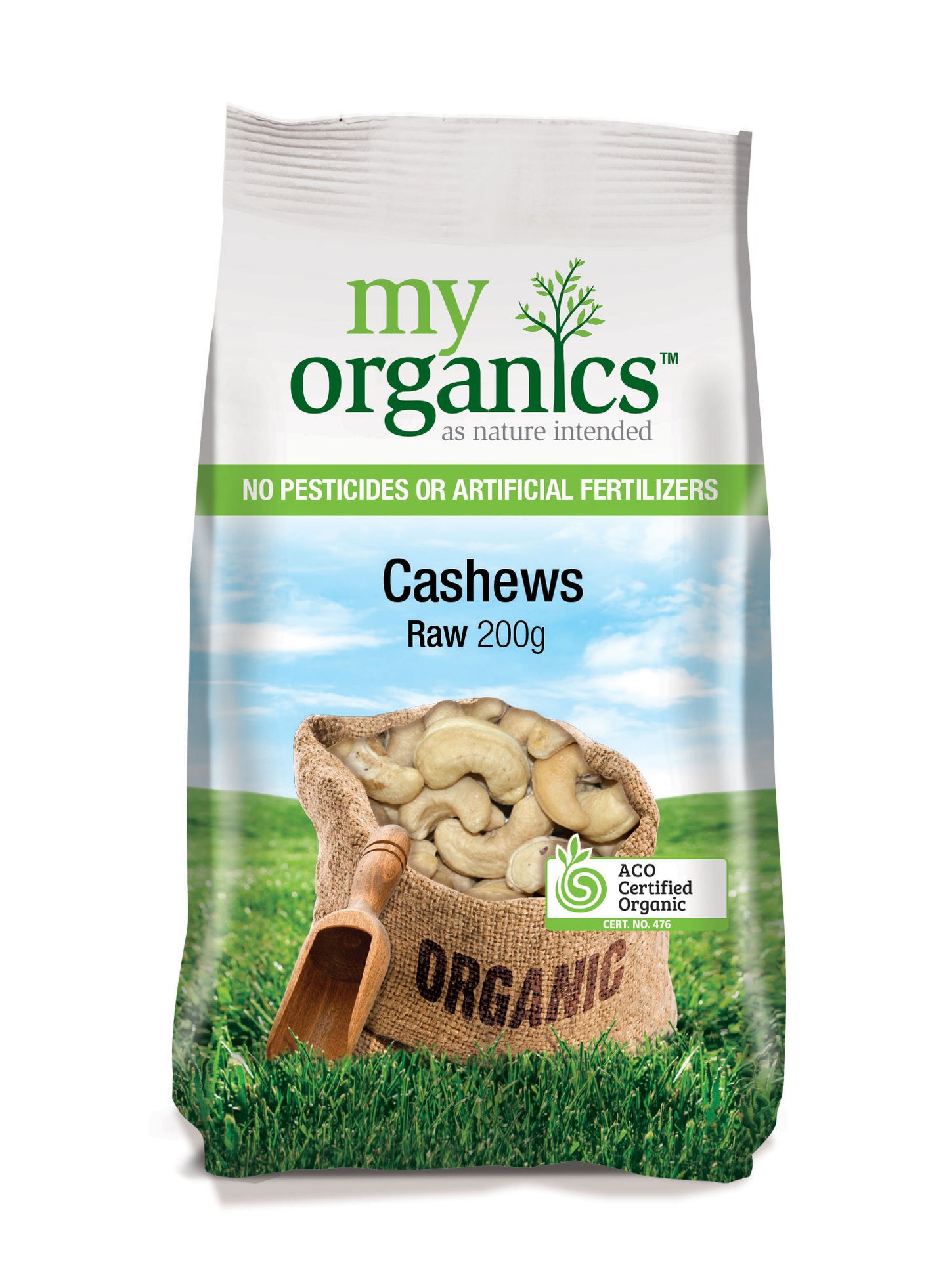 Organic Cashews Raw 200g