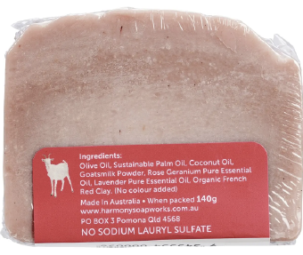 Goat's Milk Soap Rose Geranium & Clay 140g