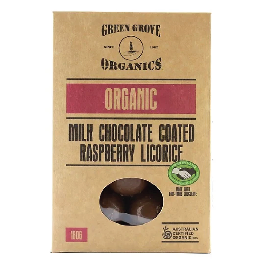 Milk Chocolate Raspberry Licorice 180g