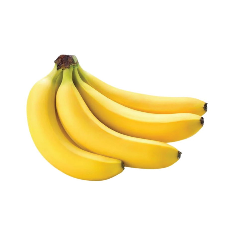 Bunch of bananas on a white background