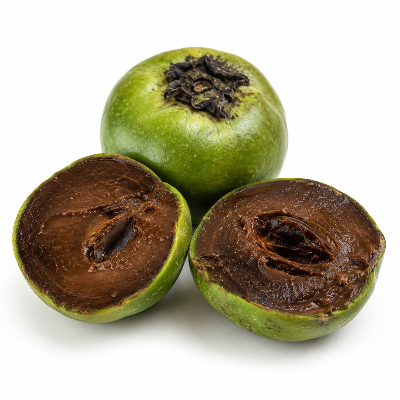 Black Sapote on a white background