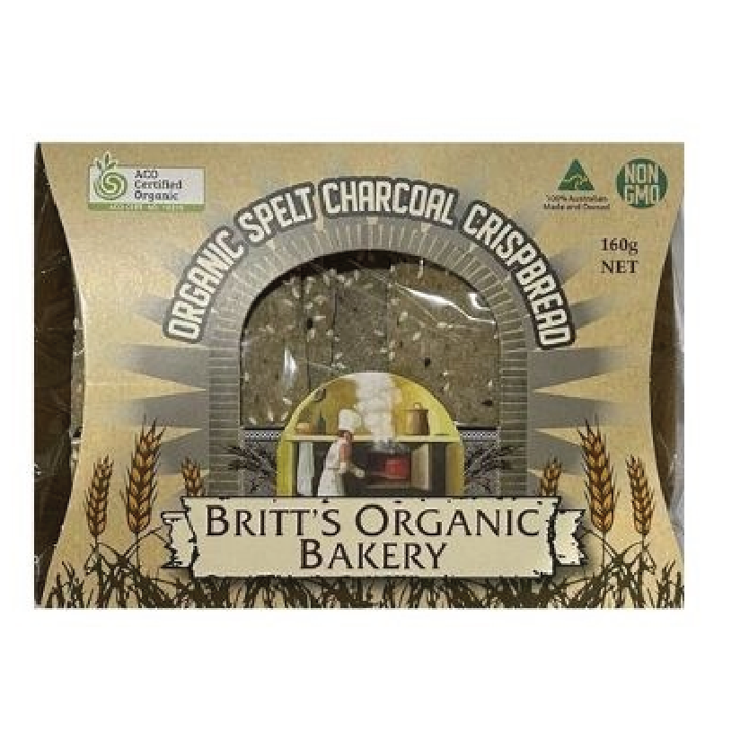Britt's Charcoal & Salt Crispbread 160g