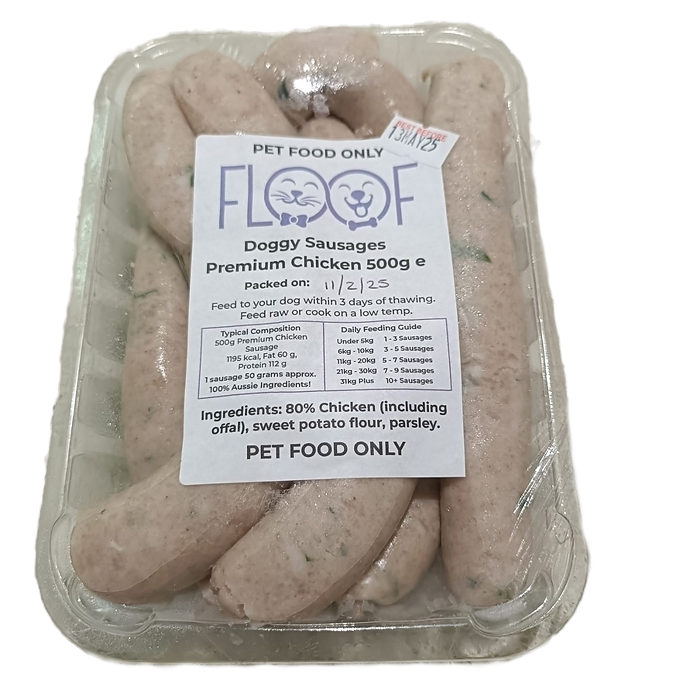 Chicken Sausages 500g Dog Food