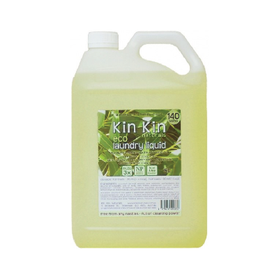 Kin Kin eco laundry liquid on a white background