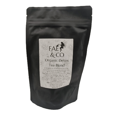 Fae&Co Organic Detox Tea on a white background