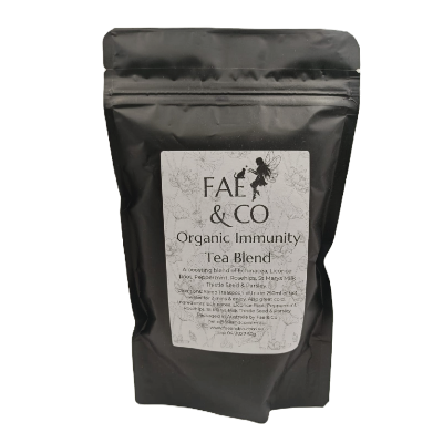 Fae&Co Organic Immunity Tea on a white background
