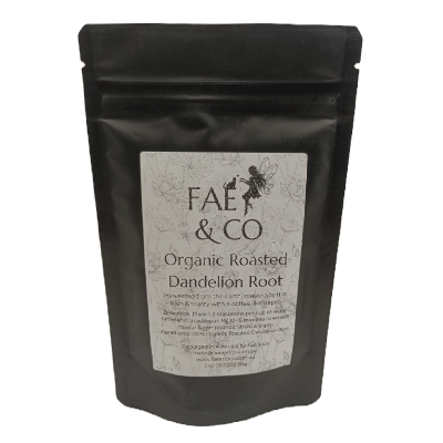 Fae&Co Roasted Dandelion Tea on a white background