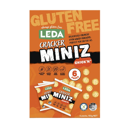 Leda Crackers Miniz Chicken Multi 6 Pack on a white background