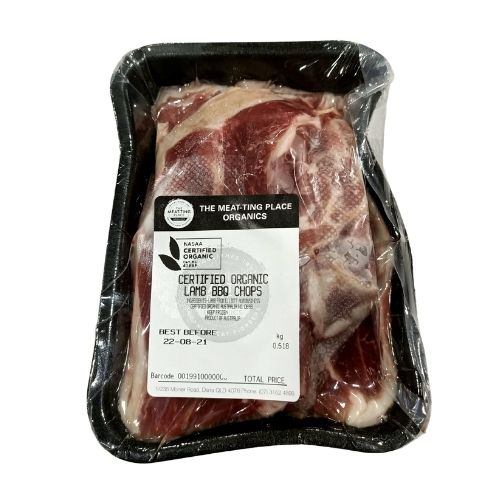 Organic Lamb BBQ Chops 500g