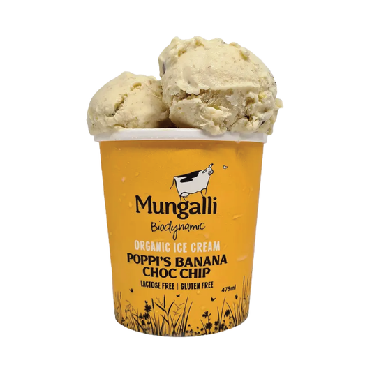 Ice Cream Poppi's Banana Choc Chip 475ml