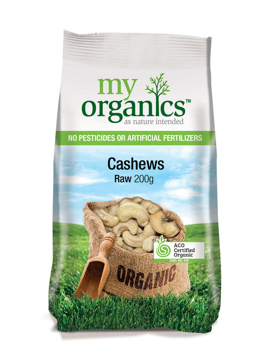 Organic Cashews Raw 200g