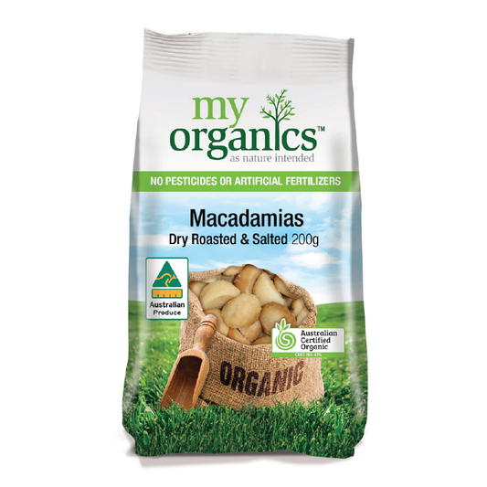 My Organics Macadamia Dry Roasted with white background