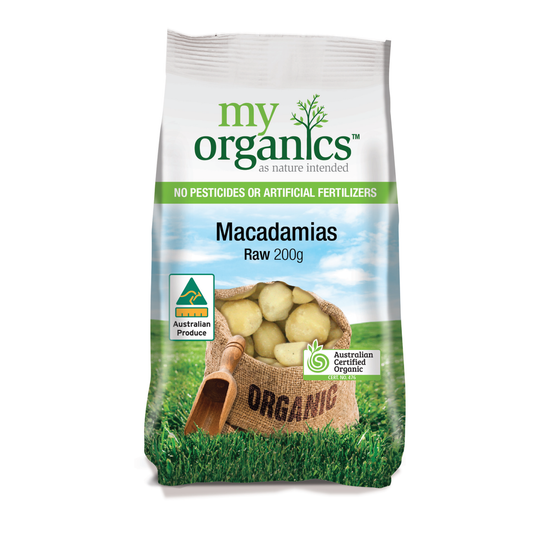 Organic Macadamias Raw 200g