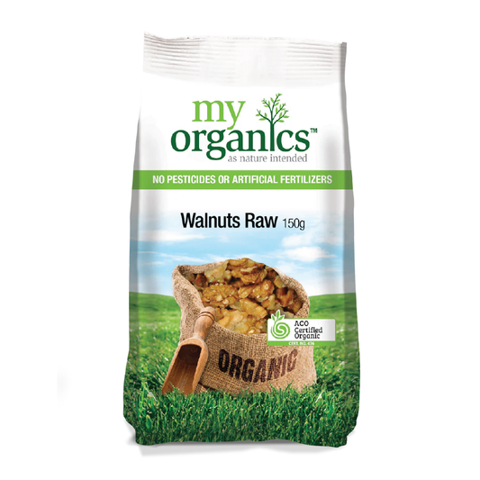 My Organics Walnuts Raw bag on white background