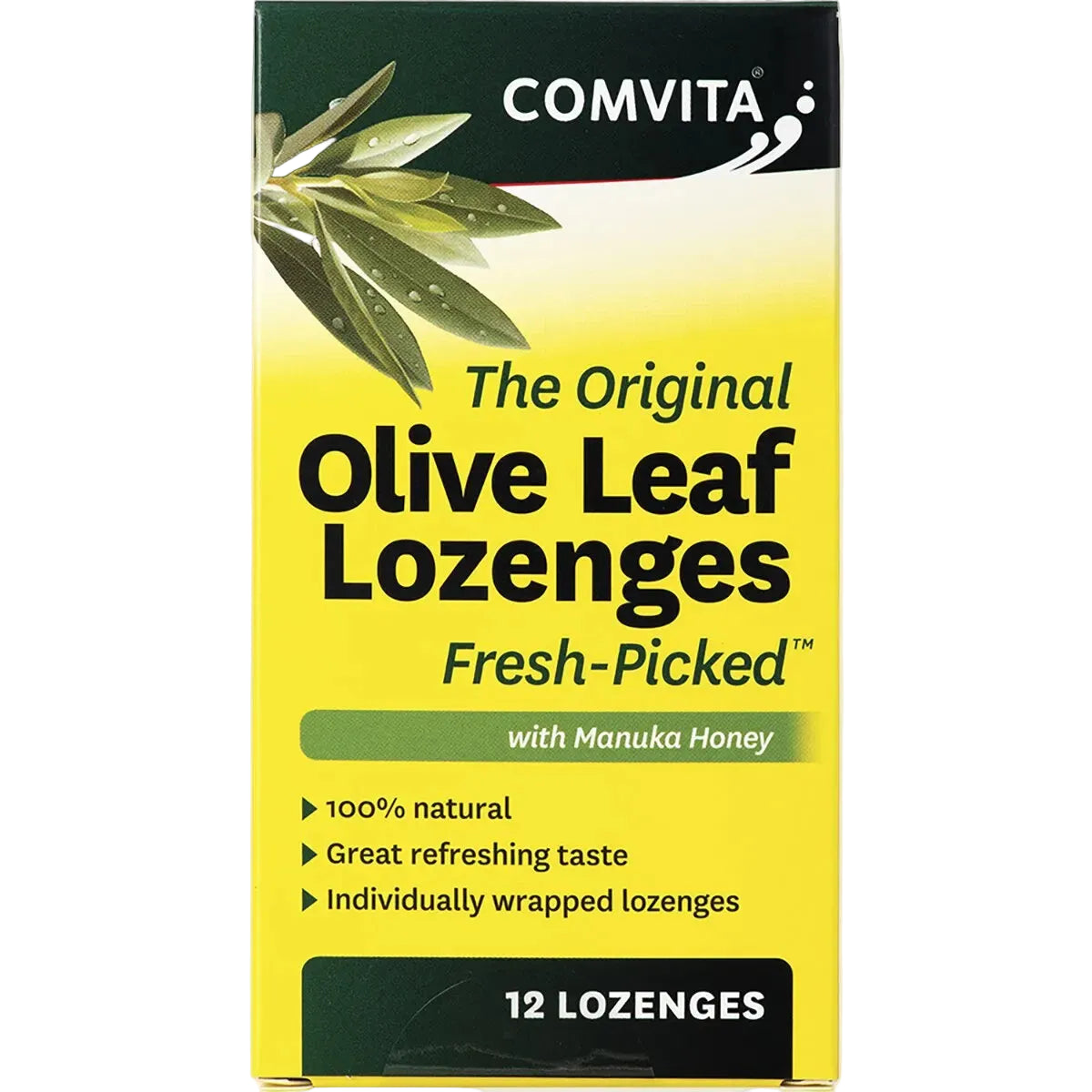 Olive Leaf Lozenges on a white background