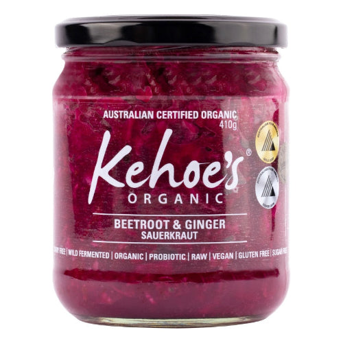 Kehoe's Kitchen Beetroot and Ginger Sauerkraut on a white background