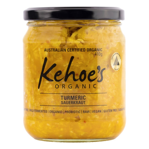 Kehoe's Kitchen Turmeric Sauerkraut on a white background