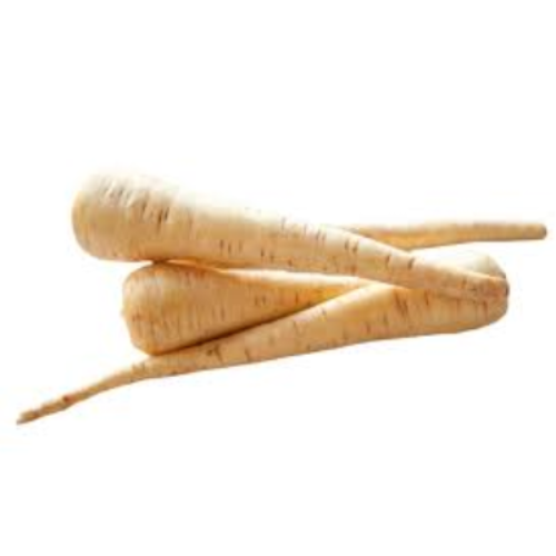 Parsnips on a white background