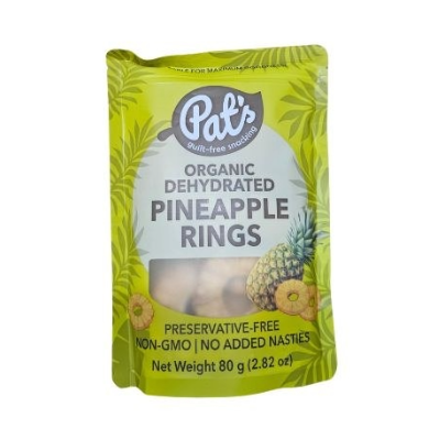 Dried Pineapple Rings on a white background