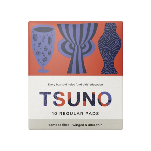 Tsuno Bamboo Regular Pads 10pk on a white background
