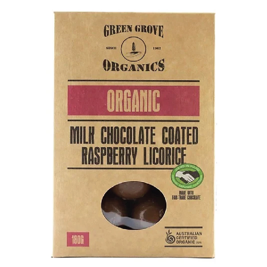 Milk Chocolate Raspberry Licorice 180g